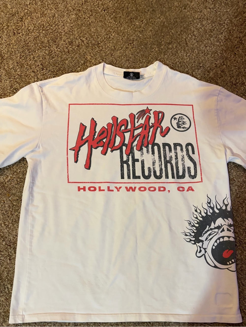 Hellstar XL Super Cool White with Red & Black Print